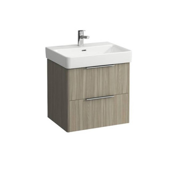 Laufen Base Тумба подвесная 57х44х53см, с раковиной, с 2 выдвиж. ящиками, с механизмом мягкого закрывания, цвет: светлый вяз. 8.1096.3.000.104.1, 4.0223.2.110.262.1