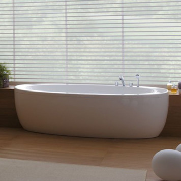 Laufen Alessi One Ванна 203x102x46см, отдельностоящая, без гидромасс, без слив-перелива, с каркасом и панелью, материал: акрил, цвет: белый. 2.4197.0.000.000.1-2