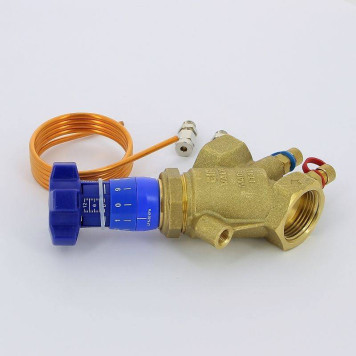 Клапан балансировочный автоматический 718LP CIMBERIO 1 измер. ниппели и импульс. трубка, Kvs 5.0-3