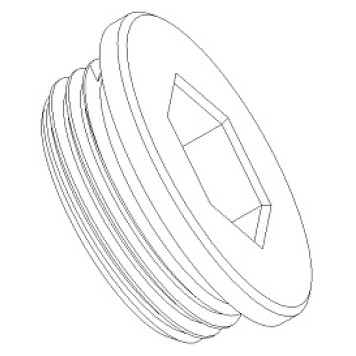 Заглушка для коллектора РЕХАУ с наружной резьбой 3/4 MX хром.