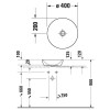 Duravit D-Neo Раковина Oslash;40см., накладная, без перелива, без отв., цвет: белый. 2371400070