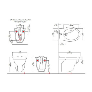 DevonDevon Westminster Биде подвесное 35х36см., 1 отв., цвет: белый. IBBID1FSWES-6