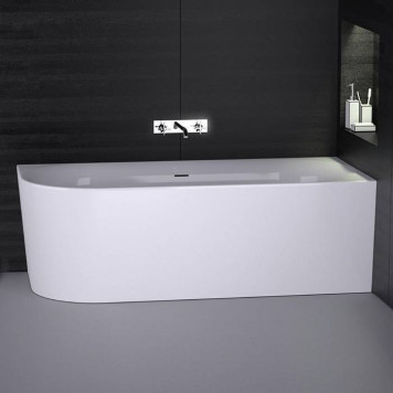 KNIEF Fresh Left Ванна пристенная, угол справа, 180х80х60см, цвет: белый-1