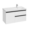 Roca Domi Тумба подвесная 100x45x51см, с 2 ящиками и 1 дверкой, DX, цвет: белый. A857478806