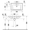 Duravit D-Neo Раковина 80х48см., накладная, с переливом, 1 отв., WonderGliss, цвет: белый