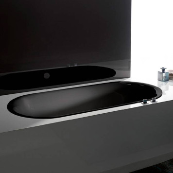 BetteLux Oval Ванна встраиваемая овальная с шумоизоляцией 180x80x45 см, цвет: черный матовый 035. B23-1500, 3466-035