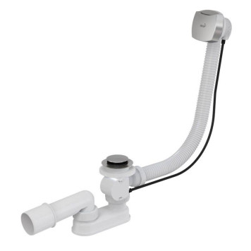 Слив-перелив Alcaplast для ванны полуавтомат малая пробка хром