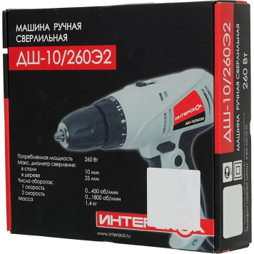 Шуруповерт электрический ИНТЕРСКОЛ ДШ-10/260Э2-6