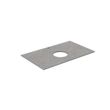 Kerama Marazzi Столешница из керамогранита для накладных раковин Фондамента 80см, с 1 отв., цвет: серый натуральный-1