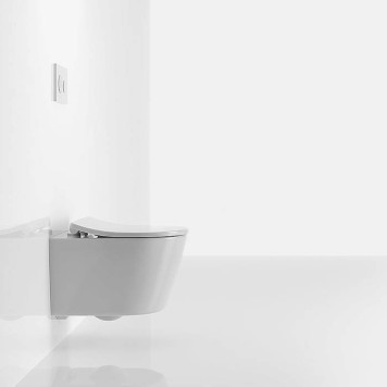 Toto RP Унитаз 49х38х33.5см., подвесной, укороченный, смыв tornado, Cefiontect, с сиденьем, SoftClose, петли из нерж. стали, цвет: белый-2