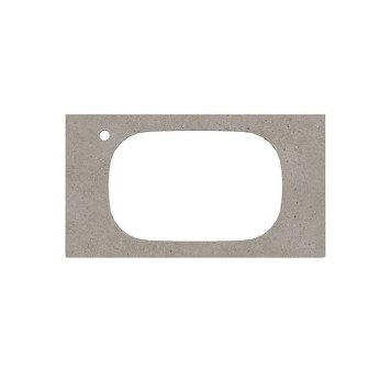 Kerama Marazzi Magica Столешница из керамогранита для встраиваемых раковин сверху Риккарди 90см, с 1 отв., цвет: серый матовый