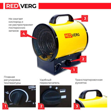 Воздухонагреватель электрический REDVERG RD-EHR5A-5