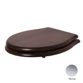 Azzurra Jubilaeum Сиденье для унитаза из массива ореха, микролифт, цвет: Орех (Noce)/хром. 1800NM/F noce/cr