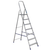 Стремянка Алюмет 7 ступеней алюминиевая матовая