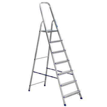 Стремянка Алюмет 7 ступеней алюминиевая матовая