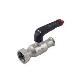 Кран шаровой пресс KAN -therm Inox 42 х 1 3/4  с накидной гайкой, нерж. сталь