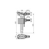Клапан впускной Alcaplast универсальный с боковой подводкой и металлической резьбой 1/2 или 3/8