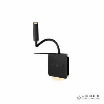 Бра с полкой iLedex Support 7031C BK-5