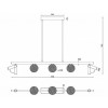 Подвесной светильник iLedex Telescope C4774-100 SGD