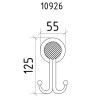 Boheme Royal Cristal Крючок для ванной двойной подвесной, цвет: золото 10926-G