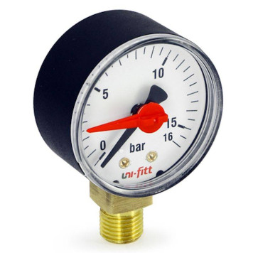 Манометр радиальный Uni-Fitt с индикаторной стрелкой 4 бар диаметр 50 мм 1/4Н
