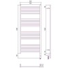 Сунержа Модус 3.0 Полотенцесушитель электрический 50x120h, прав., цвет: мат. белый 30-5701-1250