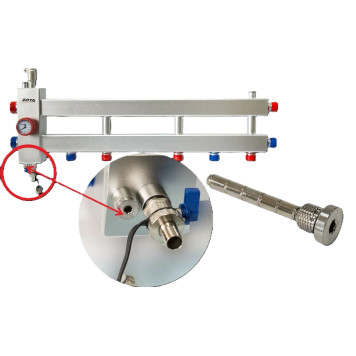 Гидроразделитель нерж. с коллектором горизонтальный, односторонний, 4 контура-1