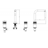 Boheme Prestige Смеситель для раковины, на 3 отверстия цвет: хром 152-CR-PR