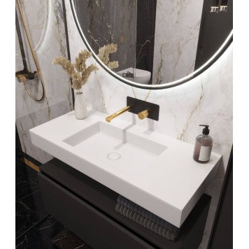 Armadi Art Flat Раковина подвесная 100,4х45,2х10h см, цвет: белый 888-100-1