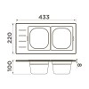 Omoikiri DC-02-2-IN Контейнер нержавеющая сталь цвет: нержавеющая сталь 4999075