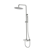 Boheme Stick Linea Душевая стойка: смес., ручн. душ 1 режим, верх. душ 30 см, цвет: nickel brush 128-NB.3