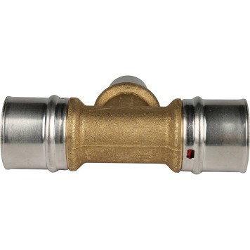 Тройник переходной STOUT 32х20х32 для металлопластиковых труб прессовой-3