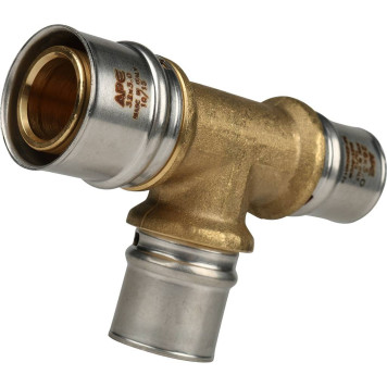 Тройник переходной STOUT 32х26х26 для металлопластиковых труб прессовой-1