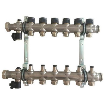 Группа коллекторная Oventrop Multidis SF 6 с регулирующими вставками на 6 контуров