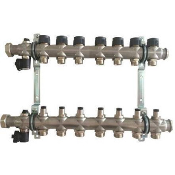 Коллекторная группа OVENTROP Multidis SF 7 с регулирующими вставками на 7 контуров