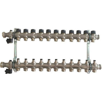Коллекторная группа Oventrop Multidis SF 11 с регулирующими вставками на 11 контуров