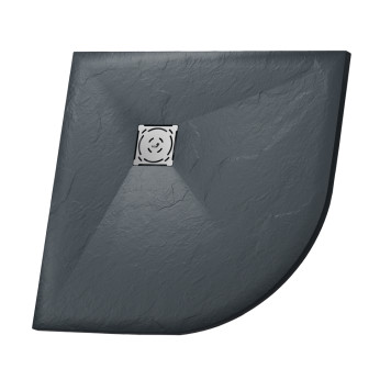 Душевой поддон полукруглый RGW ST/R-G Графит 900x900-10