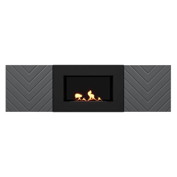 Тумба с биокамином Firelight BFP/P-1400V графит-3