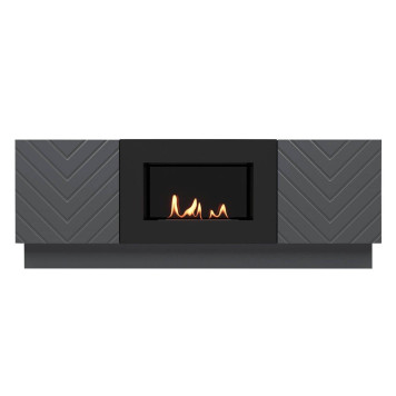 Тумба с биокамином Firelight BFP/P-1400V графит-5