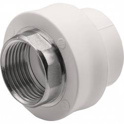 Муфта THERMOLIGHT комбинированная PP-R ВР 32х1 quot; под ключ белый (10/80)