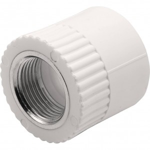 Муфта THERMOLIGHT комбинированная PP-R ВР 32х3/4 quot; белый (10/140)