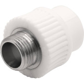 Муфта THERMOLIGHT комбинированная PP-R НР 20х1/2 белый (25/225)