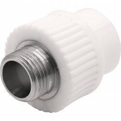 Муфта THERMOLIGHT комбинированная PP-R НР 20х1/2 quot; белый (25/225)