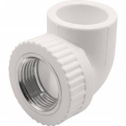 Угольник THERMOLIGHT комбинированный PP-R ВР 32х1 quot; белый (10/80)