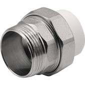 Муфта THERMOLIGHT комбинированная разъемная PP-R НР 32х1 1/4 белый (5/80)