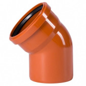 Отвод Ostendorf 110х45гр. KGВ наруж.кан. PVC рыжий