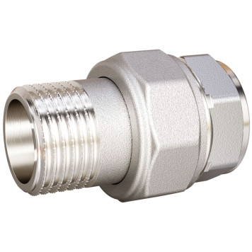 Соединение разъемное прямое (американка) LD DN32 вн-нр, латунь никелированная