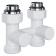 Узел нижнего подключения Royal Thermo Design прямой 1/2х3/4 EK (белый)