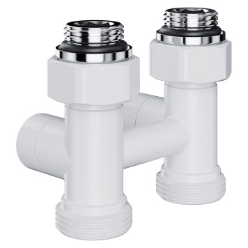 Узел нижнего подключения Royal Thermo Design прямой 1/2х3/4 EK (белый)-1