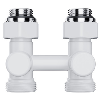 Узел нижнего подключения Royal Thermo Design прямой 1/2х3/4 EK (белый)-2